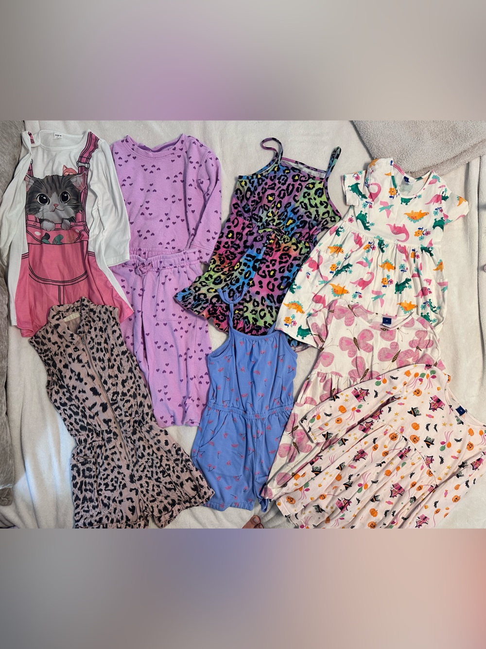 9 Piece Lot of Girls Dresses & Rompers size 5